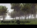 طريقه عمل غابه على بلندر للمبتدئين Make A Forest In Blender For Beginners Ghaba 