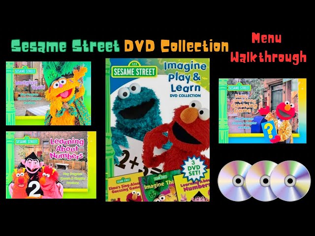Sesame Street IMAGINE, PLAY AND LEARN DVD Menu Walkthrough. - YouTube