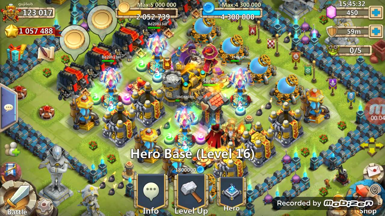 Castle clash : Insane 4-10 without mino sm santa