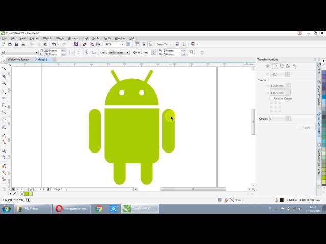Android Logo In Coreldraw, HD Png Download - vhv