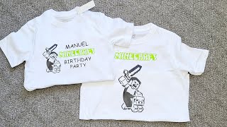 #Minecraft #t-shit #birthday DIY Minecraft Birthday T-shirts