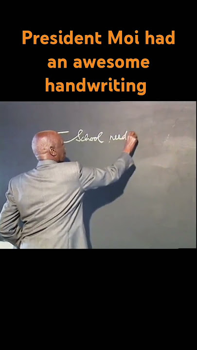 Kenya's former president Daniel Arap Moi had an awesome handwriting. #kenya #moi