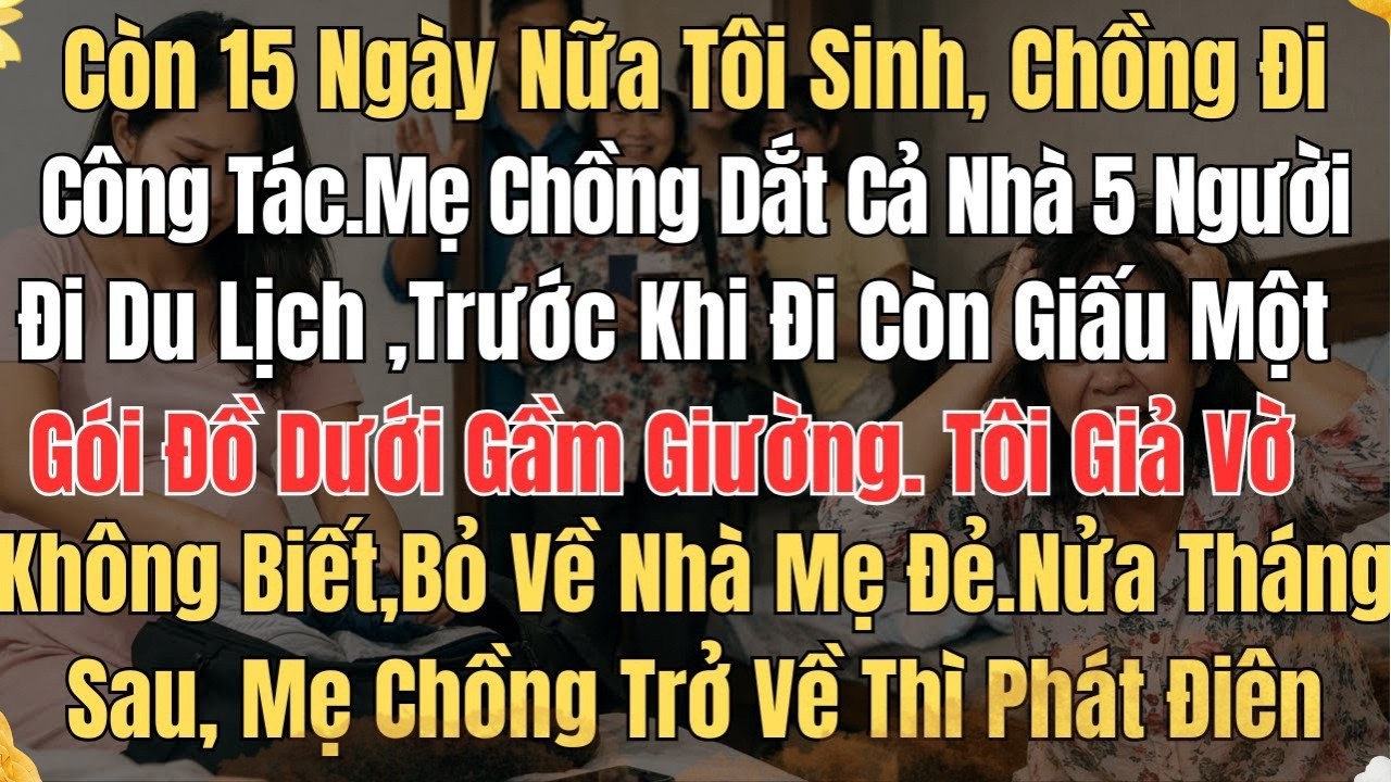 CÒN 15 NGÀY NỮA TÔI SINH, CHỒNG ĐI CÔNG TÁC MẸ CHỒNG BỎ TÔI Ở NHÀ, DẮT CẢ NHÀ 7 NGƯỜI ĐI DU LỊCH..