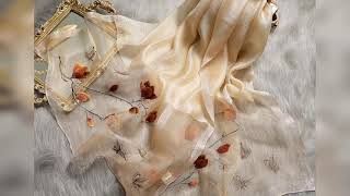 2021 Fashion Lotus Floral Viscose Scarf Lady High Quality screenshot 4