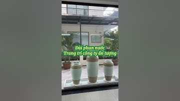Đài phun nước trang trí công ty ấn tượng. Không cần xây bể. #gốm_việt #đài_phun_nước #shortvideo