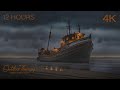 Shipwrecked thunderstorm  rain  thunder sounds ambience 4k relax  study  sleep  12 hours