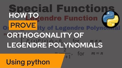 How to prove Orthogonality of Legendre polynomials using python