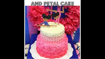 Ombre Rosette and Petal Two Tier Cake Tutorial