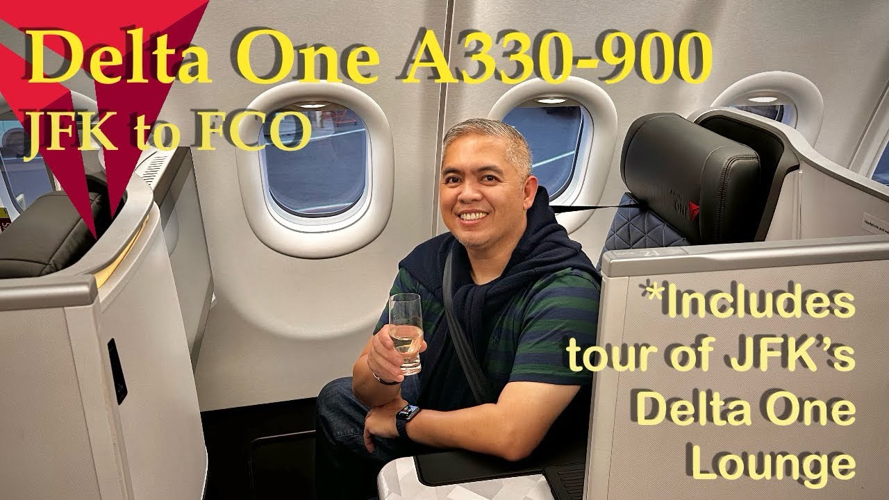 DELTA ONE (BUSINESS CLASS), JFK TO FCO, A330-900