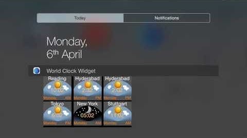World Clock Widget for iOS