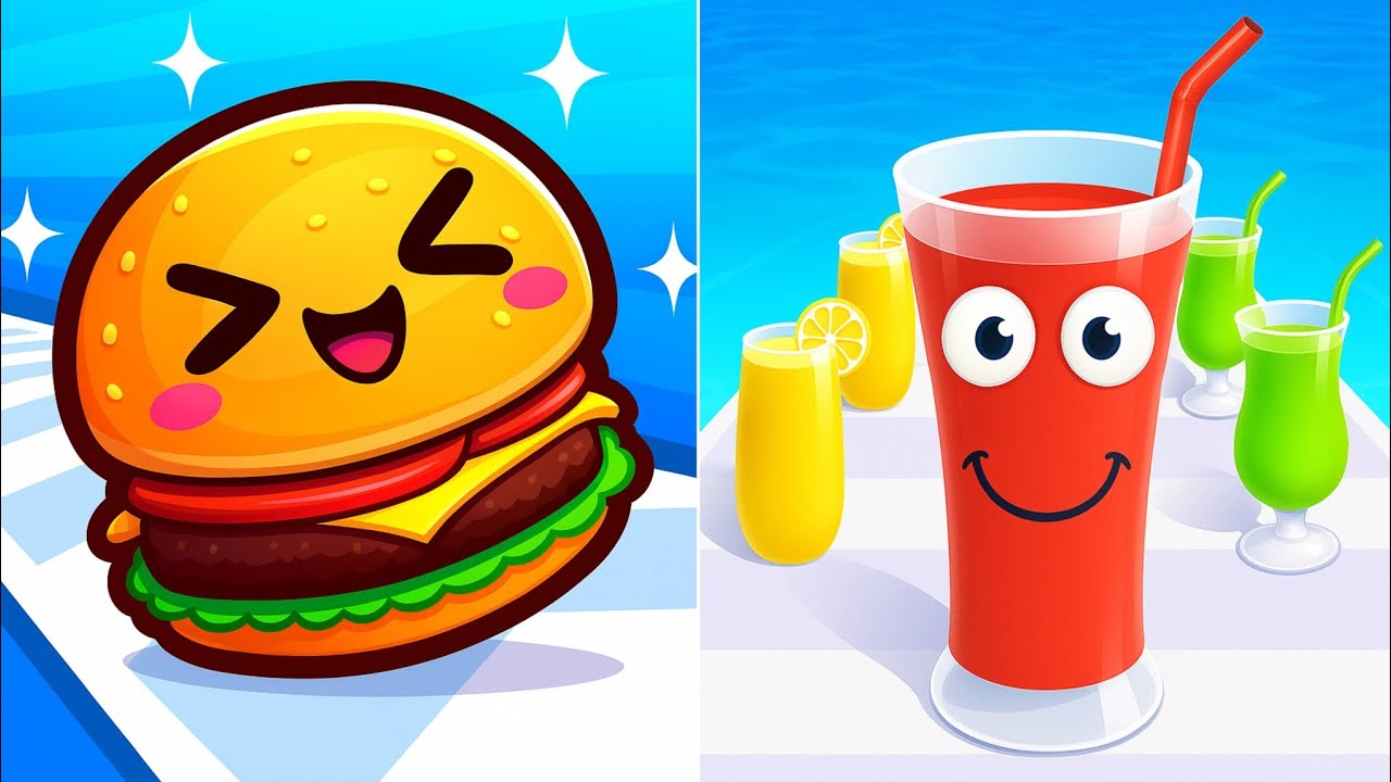 Satisfying ASMR Gameplay : FOOD RUN Vs JUICE RUN - Tik Tok Gameplay Android, iOS