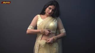 How To Wear Flat Front Saree With Very Heavy Border Net Saree Bollywood Flat Front Saree Blouse