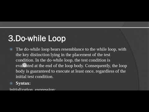 Do while loop of C language