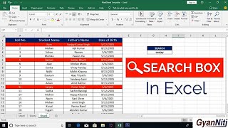 How to Create Search Box In Excel | Make a search bar in excel