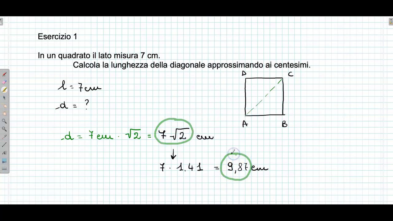 Teorema Di Pitagora Quadrato Youtube