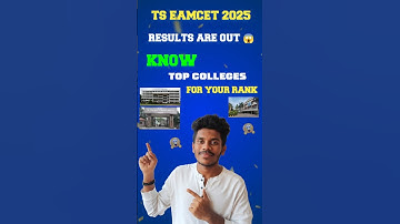 TS EAMCET 2025: Check Which College You’ll Get Based on Your Rank! #shorts