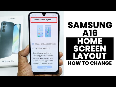 Change Home Screen Layout in Samsung A16 | Home Screen Settings
