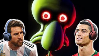 Messi & Ronaldo play SPONGEBOB HORROR GAME!