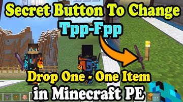 How To Change Camera Angle in One Click in Minecraft Android| How To Drop Items in One Click in Mcpe