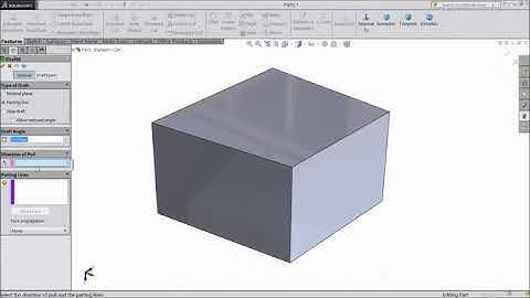 SolidWorks Tutorial in Hindi 53 Parting Line Draft