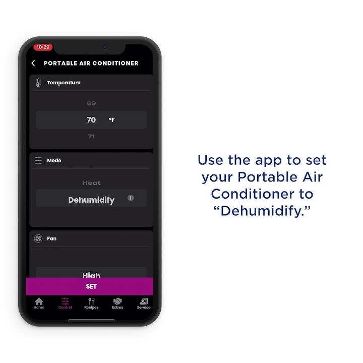 GE Appliances with SmartHQ Portable AC Dehumidify