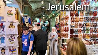 Jerusalem from Jaffa Gate. Christian and Jewish quarters of the ancient city