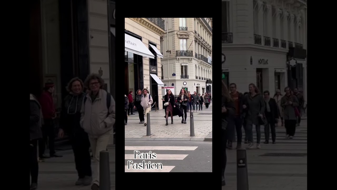 Paris winter fashion on Champs-Élysées