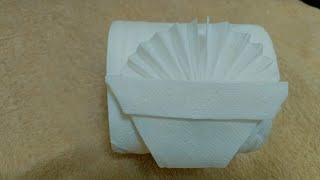 how to fold toilet paper 🧻 seem like 5 star hotel 😱👍#viral #@BibhutiMadhu