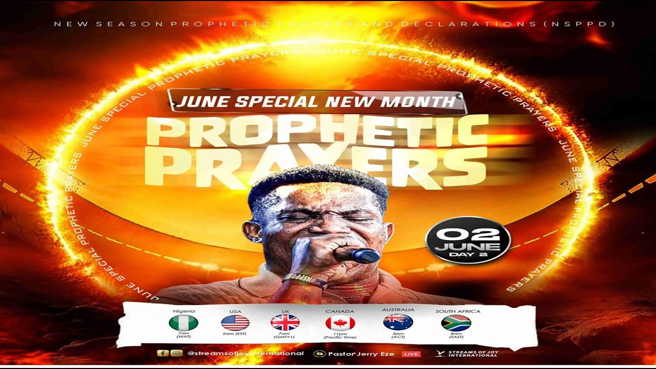 SPECIAL NEW MONTH PROPHETIC PRAYERS - JUNE 2026 [DAY 2] || NSPPD || 2ND ...