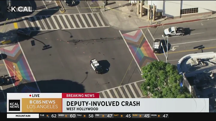 A two-vehicle crash involving a sherrif's deputy vehicle closed a major WeHo intersection for hours