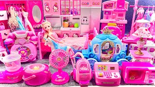14 Minutes Satisfying with Unboxing Barbie Princess Furniture Dress Up Collection Toys Review | ASMR