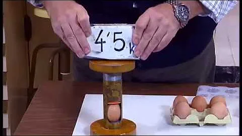¿Qué fuerza hace que se rompa un huevo?