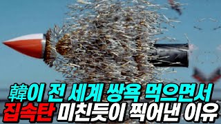 한국이 전 세계 비난을 감수하면서 전쟁범죄급 무기 집속탄을 미친 듯이 찍어내는 이유