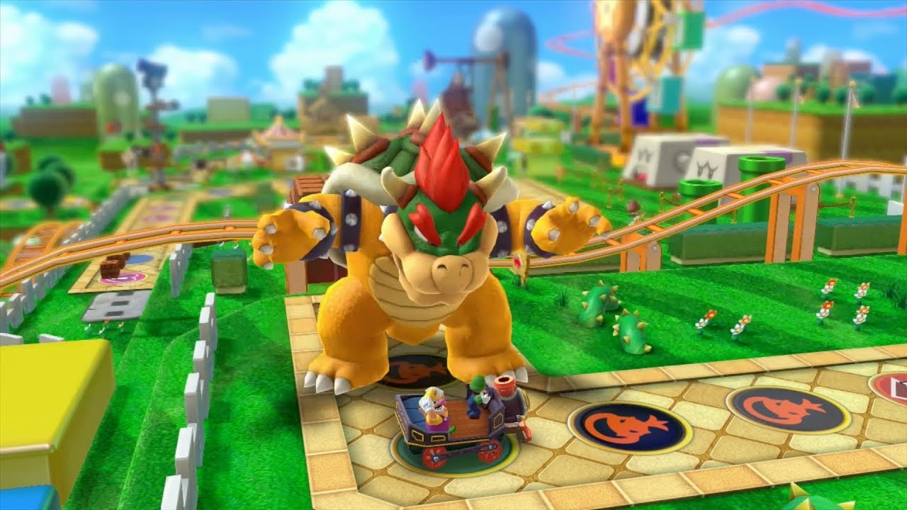 Mario Party 10 Bowser Party #270 Wario, Luigi, Toadette, Waluigi Mushroom Park Master Difficulty