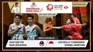 GOH SF/IZZUDDIN 🇲🇾 vs. LEO/DANIEL 🇮🇩 LIVE! Indonesia Open 24' 印尼公开赛 2nd Rd | Darence's Watchalong