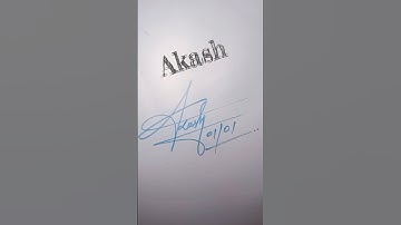 Sign your signature || Akash name signature style #signature #shorts