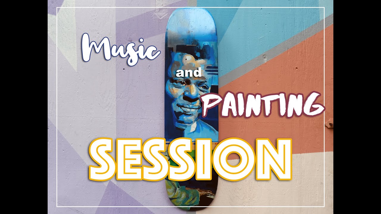 Custom painting skateboard!! Oscar Peterson