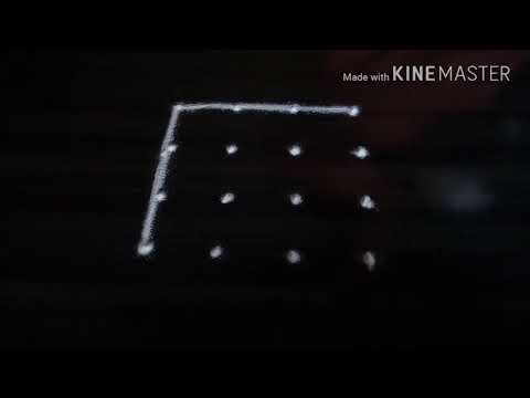 lotus kolam design with 4 dots for laxmi puja/ padma rangoli/ padma muggulu design/ creative Swagata