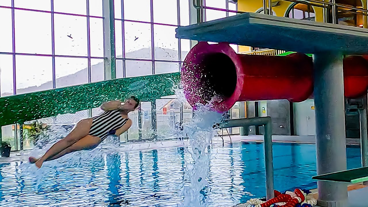 EXTREME BULLET JUMP Water Slide at AquaMagis