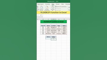 VLOOKUP Function in Excel | Advanced Excel Formula #excel #exceltutorial #exceltips