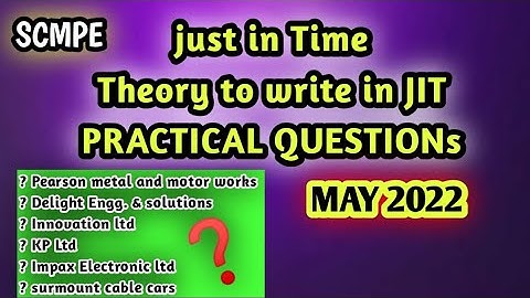 JUST IN TIME | CA FINAL SCMPE Chapter 3 Lean system & Innovation | JIT THEORY | CA FINAL MAY 2022