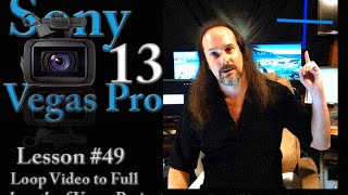 Sony Vegas Pro 13 Lesson 49 - Loop Video to full length of Vegas Project Resimi