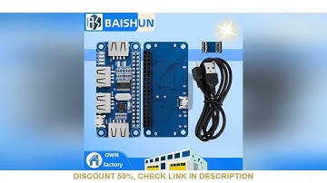 4 Ports USB HUB HAT For Raspberry Pi 3 / 2 / Zero W Extension Board USB To UART For Serial Debugging