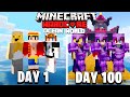 We Survived 100 Days In An Ocean Only World In Hardcore Minecraft