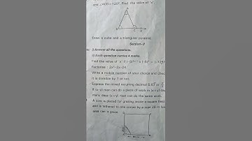 8th class S.A 2 Maths question paper.