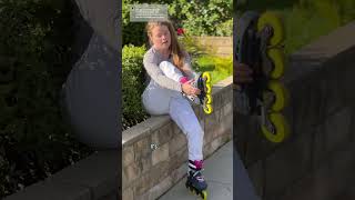 COMMON BEGINNER MISTAKE ON ROLLERBLADES! 😳 + tips to find center of balance #rollerblading #howto