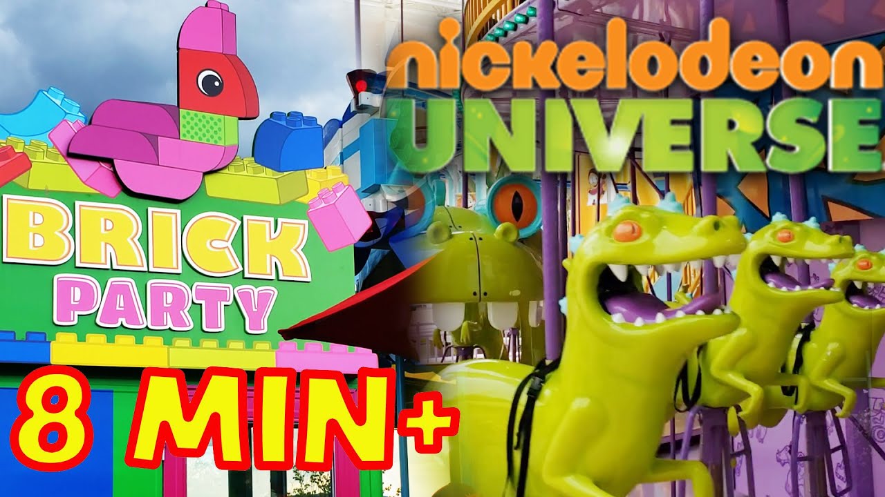 Brick Party Merry Go Round Legoland New York + Dinosaur Ride at American Dream | More Nursery Rhymes