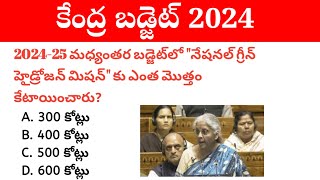 Union Budget 2024 in Telugu | Interim Budget 2024-25