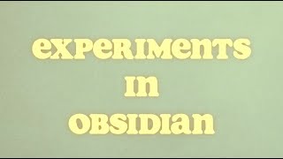 Experiments in Obsidian - Summoning The Traveller