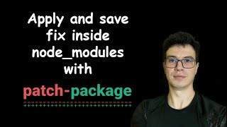 Apply and save changes inside node_modules with patch-package | React Native Tools